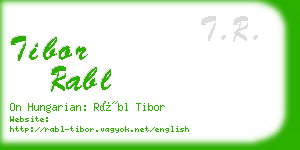 tibor rabl business card